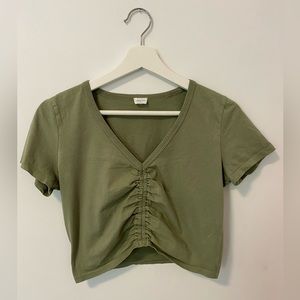 Aritzia - Wilfred Free - Size S - Sage green crop top